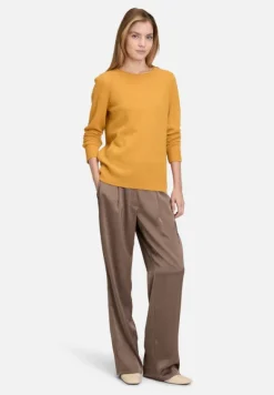 Betty Barclay Strick|Kaschmir*Kaschmir-Pullover mit Rundhalsausschnitt gold