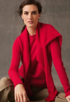 Betty Barclay Strick|Kaschmir*Kaschmir-Pullover mit Rundhalsausschnitt Rot