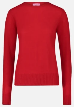 Betty Barclay Strick|Kaschmir*Kaschmir-Pullover mit Rundhalsausschnitt Rot