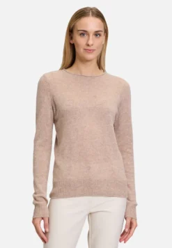 Betty Barclay Strick|Kaschmir*Kaschmir-Pullover mit Rundhalsausschnitt FunghiMelange