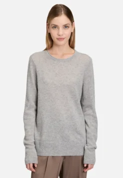 Betty Barclay Strick|Kaschmir*Kaschmir-Pullover mit Rundhalsausschnitt Light Silver Melange