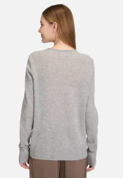 Betty Barclay Strick|Kaschmir*Kaschmir-Pullover mit Rundhalsausschnitt Light Silver Melange