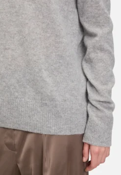 Betty Barclay Strick|Kaschmir*Kaschmir-Pullover mit Rundhalsausschnitt Light Silver Melange