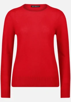 Betty Barclay Kaschmir|Strick*Kaschmir-Pullover mit Rundhalsausschnitt Rot
