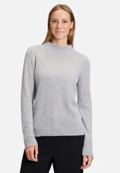 Betty Barclay Strick|Kaschmir*Kaschmir-Pullover mit Stehkragen Light Silver Melange
