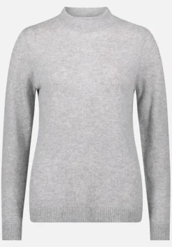 Betty Barclay Strick|Kaschmir*Kaschmir-Pullover mit Stehkragen Light Silver Melange