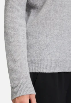 Betty Barclay Strick|Kaschmir*Kaschmir-Pullover mit Stehkragen Light Silver Melange