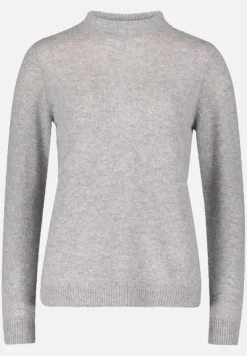 Betty Barclay Basics*Kaschmir-Pullover mit Stehkragen Light Silver Melange