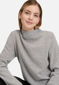Betty Barclay Basics*Kaschmir-Pullover mit Stehkragen Light Silver Melange