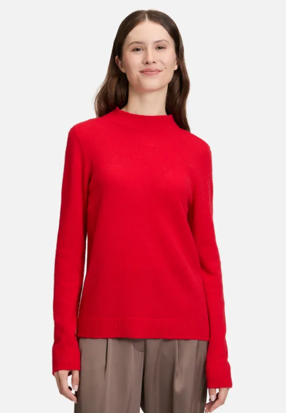 Betty Barclay Basics|Strick*Kaschmir-Pullover mit Stehkragen Rot