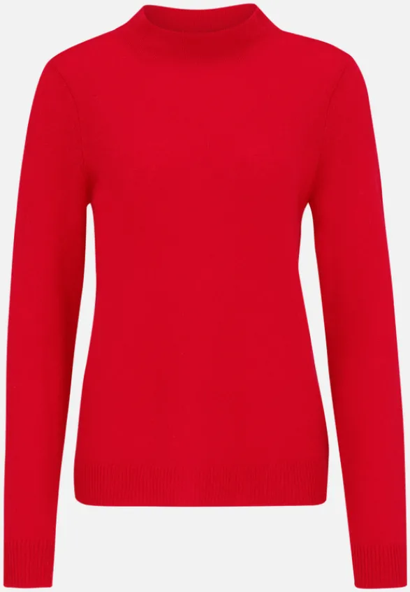 Betty Barclay Basics|Strick*Kaschmir-Pullover mit Stehkragen Rot