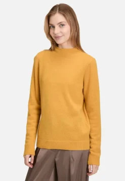 Betty Barclay Strick|Kaschmir*Kaschmir-Pullover mit Stehkragen gold