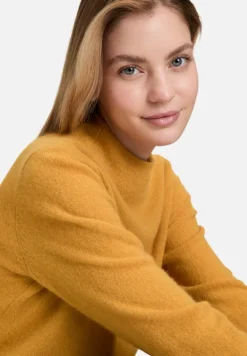 Betty Barclay Strick|Kaschmir*Kaschmir-Pullover mit Stehkragen gold