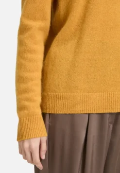 Betty Barclay Strick|Kaschmir*Kaschmir-Pullover mit Stehkragen gold