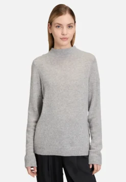 Betty Barclay Strick|Kaschmir*Kaschmir-Pullover mit Stehkragen Light Silver Melange
