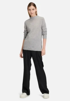 Betty Barclay Strick|Kaschmir*Kaschmir-Pullover mit Stehkragen Light Silver Melange