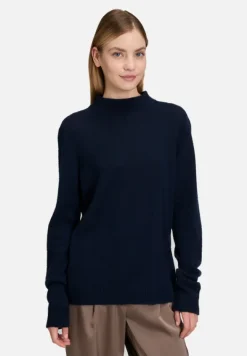 Betty Barclay Basics|Strick*Kaschmir-Pullover mit Stehkragen dunkelblau