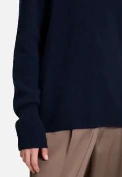 Betty Barclay Basics|Strick*Kaschmir-Pullover mit Stehkragen dunkelblau