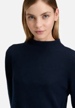 Betty Barclay Basics|Strick*Kaschmir-Pullover mit Stehkragen dunkelblau