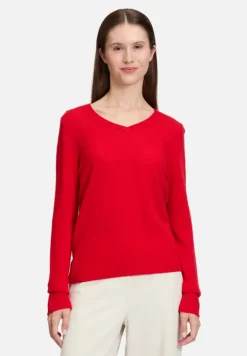Betty Barclay Strick|Kaschmir*Kaschmir-Pullover mit V-Ausschnitt Rot