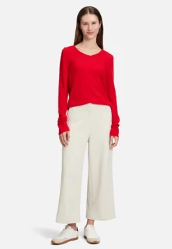 Betty Barclay Strick|Kaschmir*Kaschmir-Pullover mit V-Ausschnitt Rot