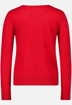 Betty Barclay Strick|Kaschmir*Kaschmir-Pullover mit V-Ausschnitt Rot
