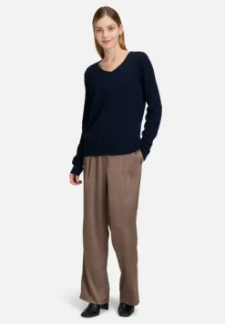 Betty Barclay Strick|Kaschmir*Kaschmir-Pullover mit V-Ausschnitt dunkelblau