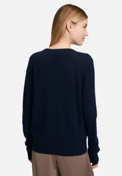 Betty Barclay Strick|Kaschmir*Kaschmir-Pullover mit V-Ausschnitt dunkelblau