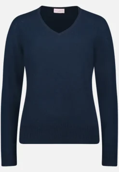 Betty Barclay Strick|Kaschmir*Kaschmir-Pullover mit V-Ausschnitt dunkelblau