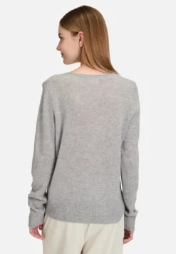 Betty Barclay Strick|Kaschmir*Kaschmir-Pullover mit V-Ausschnitt Light Silver Melange