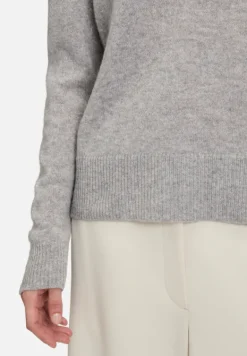 Betty Barclay Strick|Kaschmir*Kaschmir-Pullover mit V-Ausschnitt Light Silver Melange