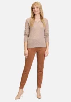 Betty Barclay Strick|Kaschmir*Kaschmir-Pullover mit V-Ausschnitt FunghiMelange