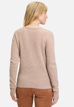Betty Barclay Strick|Kaschmir*Kaschmir-Pullover mit V-Ausschnitt FunghiMelange