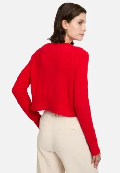 Betty Barclay Festliche Mode|Strick*Kaschmir-Strickjacke mit Rippbündchen Rot