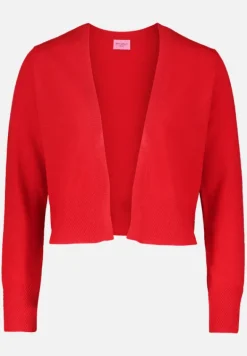 Betty Barclay Festliche Mode|Strick*Kaschmir-Strickjacke mit Rippbündchen Rot