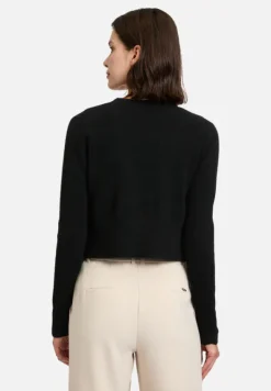 Betty Barclay Festliche Mode|Strick*Kaschmir-Strickjacke mit Rippbündchen Schwarz
