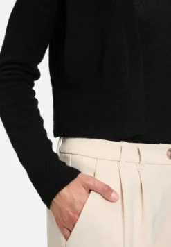 Betty Barclay Festliche Mode|Strick*Kaschmir-Strickjacke mit Rippbündchen Schwarz