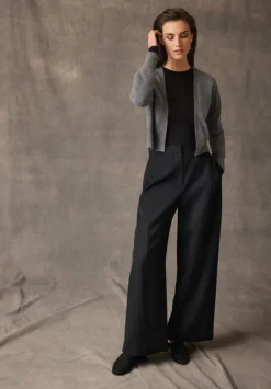 Betty Barclay Festliche Mode|Kaschmir*Kaschmir-Strickjacke mit Rippbündchen Grey Melange