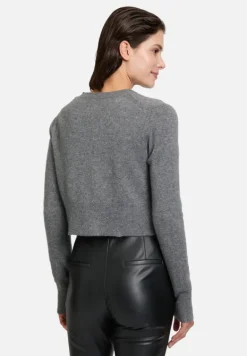 Betty Barclay Festliche Mode|Kaschmir*Kaschmir-Strickjacke mit Rippbündchen Grey Melange