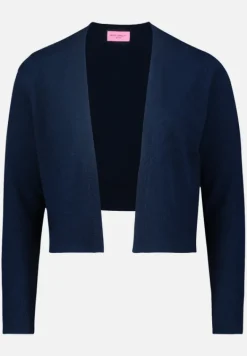 Betty Barclay Festliche Mode|Strick*Kaschmir-Strickjacke mit Rippbündchen dunkelblau
