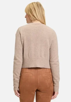 Betty Barclay Festliche Mode|Strick*Kaschmir-Strickjacke mit Rippbündchen FunghiMelange