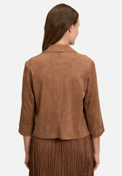Betty Barclay Blazer*Kunstleder-Jacke mit Nieten Classic Nougat