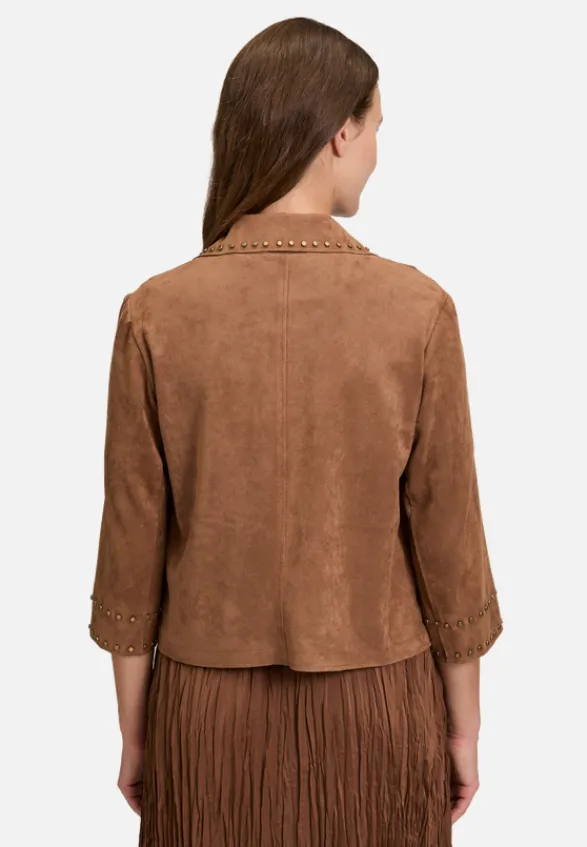 Betty Barclay Blazer*Kunstleder-Jacke mit Nieten Classic Nougat