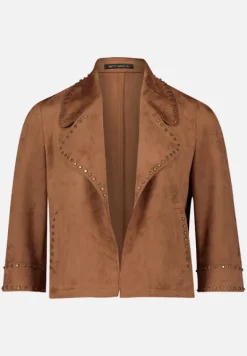 Betty Barclay Blazer*Kunstleder-Jacke mit Nieten Classic Nougat