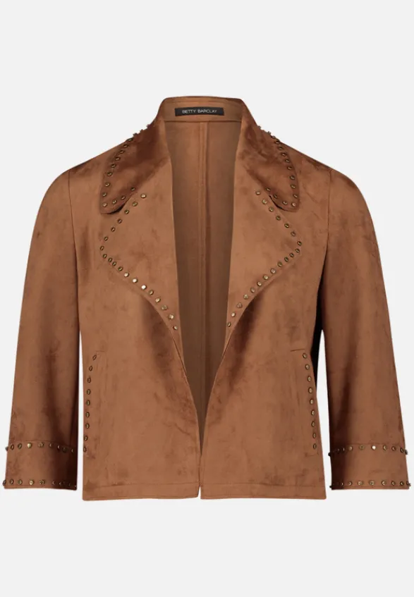 Betty Barclay Blazer*Kunstleder-Jacke mit Nieten Classic Nougat