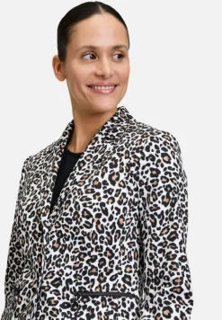Betty Barclay Blazer*Kurzblazer mit Animalprint Weiß/Schwarz