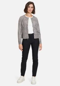 Betty Barclay Business Kleidung|Blazer*Kurzblazer mit Reißverschluss Grau/Beige