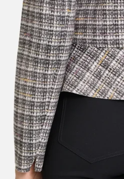 Betty Barclay Business Kleidung|Blazer*Kurzblazer mit Reißverschluss Grau/Beige