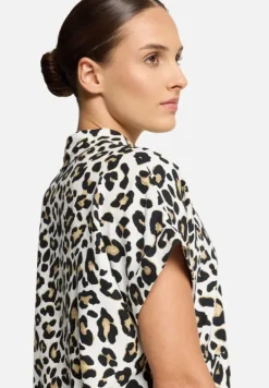 Betty Barclay Blusen*Leinenbluse mit Kragen Weiß/Schwarz