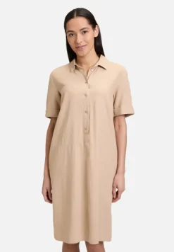 Betty Barclay Kleider|Business Kleidung*Leinenkleid mit Knopfleiste Beige